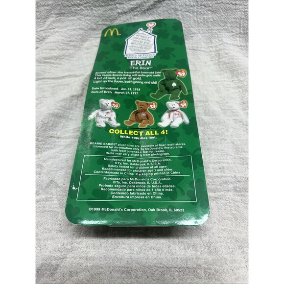 Beanie Babies Ty: Glory, Erin, Maple And Britannia The Bears 1999 - Picture 9 of 9